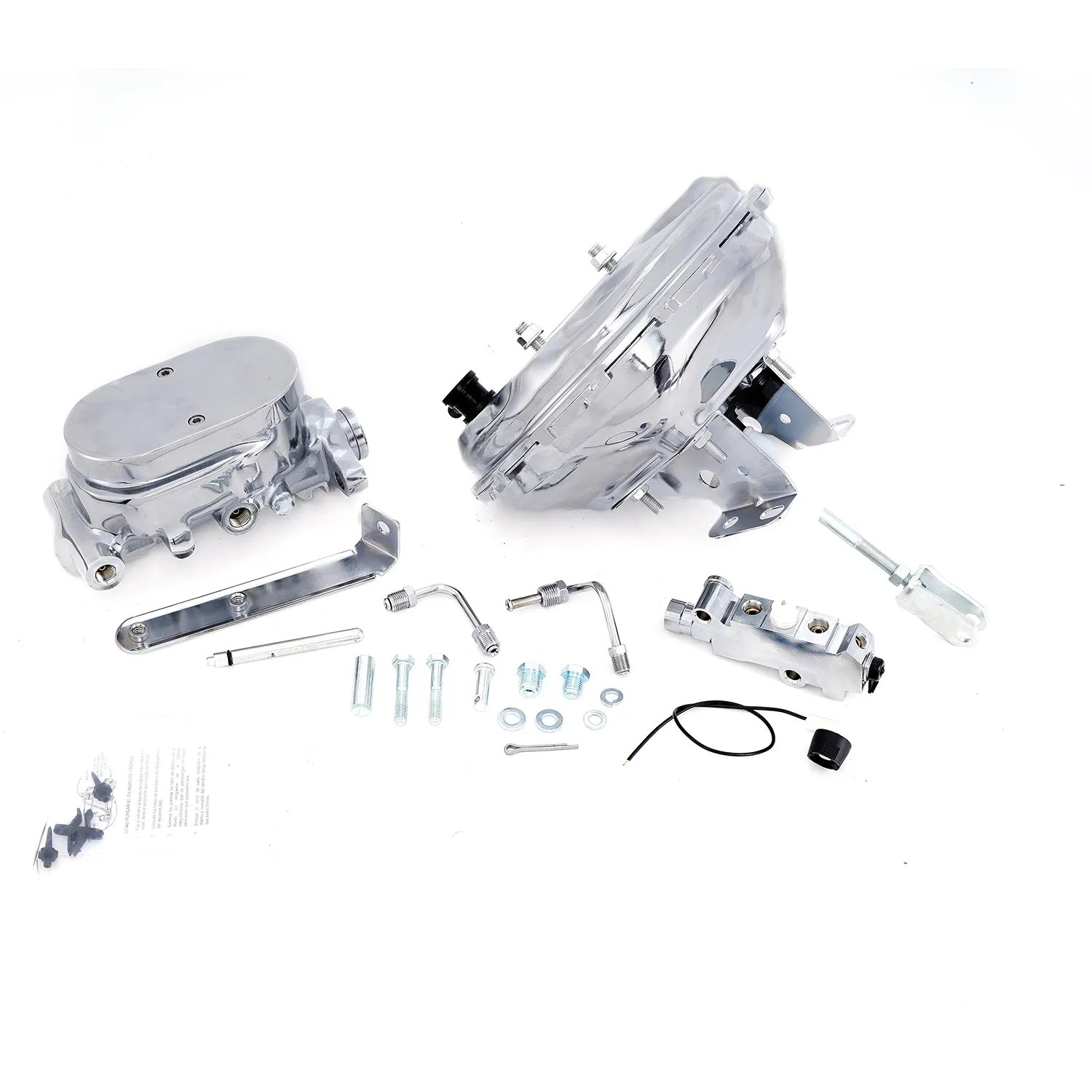 11 Inch Chrome Brake Booster Conversion Kit Brake Booster, Master & Valve Kit for 1964-1972 GM A, F, or X Body