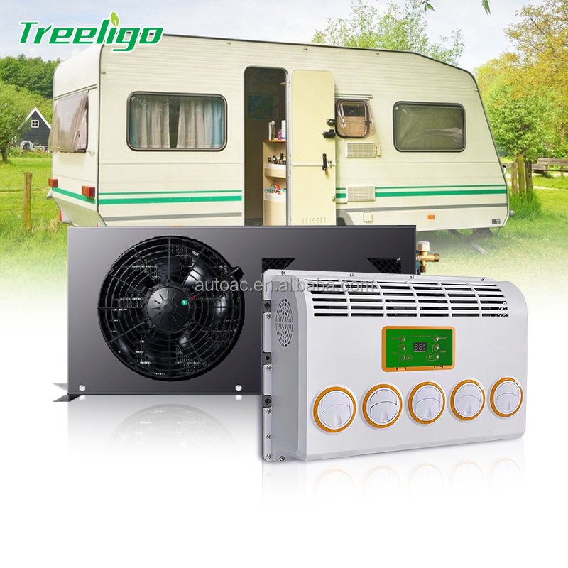 Treeligo 12v Electrical Air Conditioning Car 12 Volt 24v Tractor Truck APU Parking Hidden 12V Ac Air Conditioner
