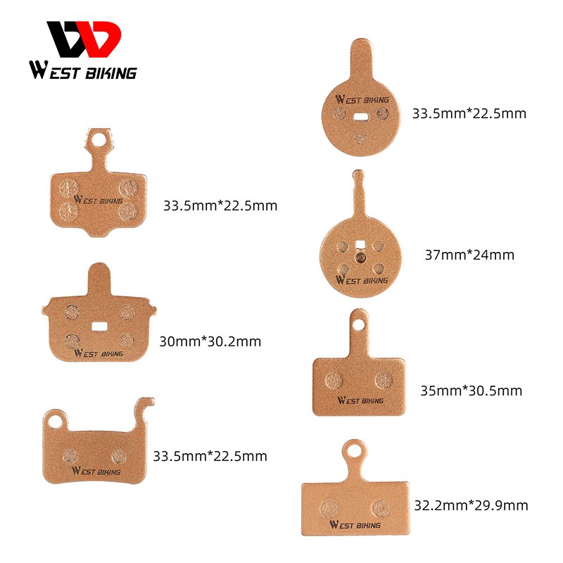 WEST BIKING New Mtb Bike Disc Brake Pad Resin Ceramic Bicycle Brake Pads for Electric Bike