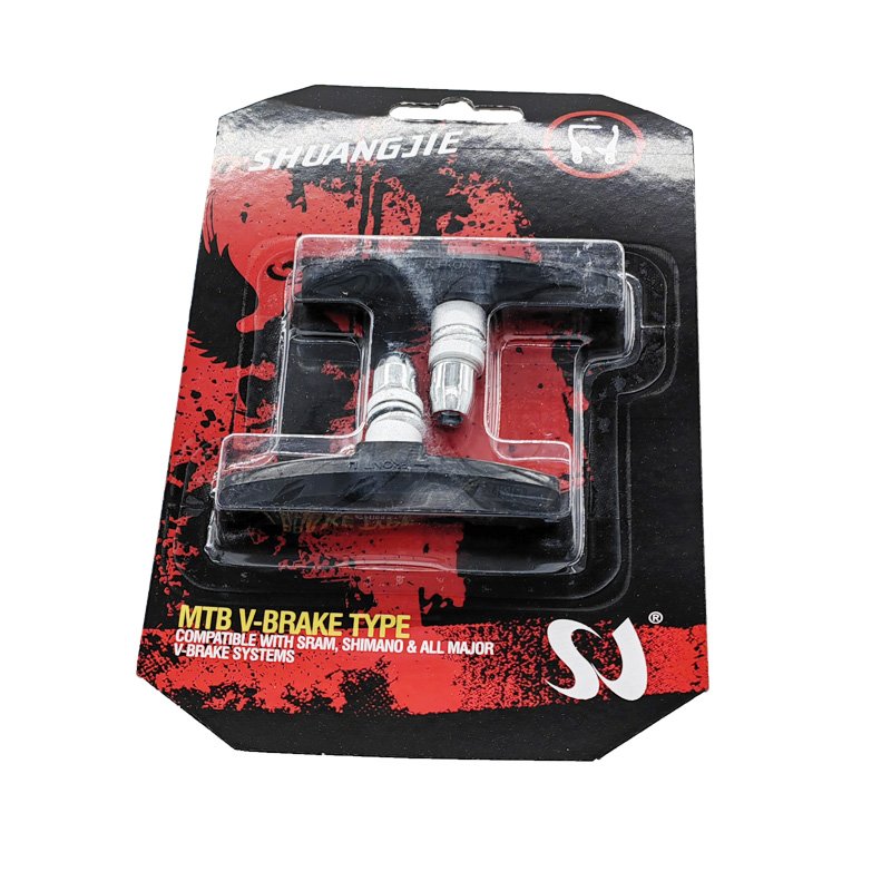 Factory Price Rubber Bicycle V Brake Mountain Bike Brake Shoes Road Bike Brake Shoes for Mountain Road Bike Shoes