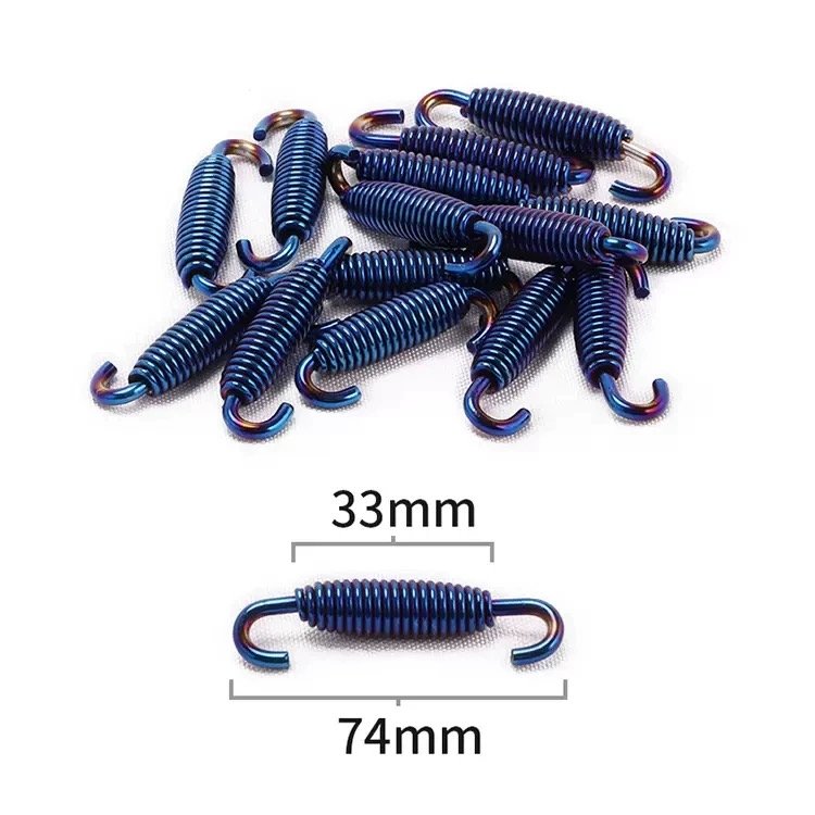 Strong Double Hook Stainless Steel Exhaust Spring Motorcycle Exhaust Pipe Tension Furniture Electronic Car Extension Spring