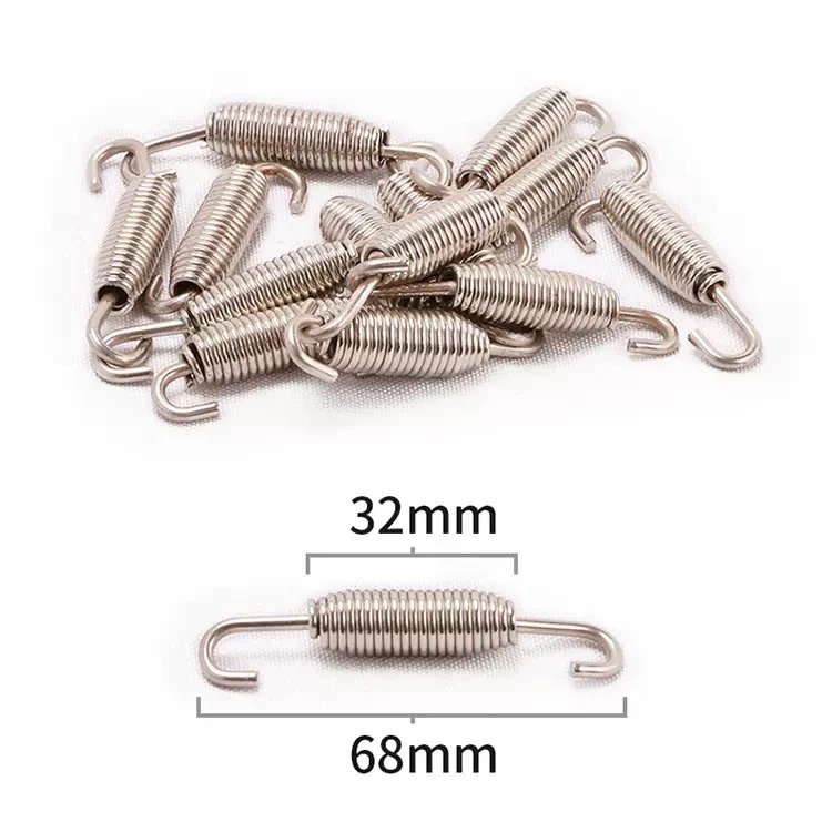 Strong Double Hook Stainless Steel Exhaust Spring Motorcycle Exhaust Pipe Tension Furniture Electronic Car Extension Spring