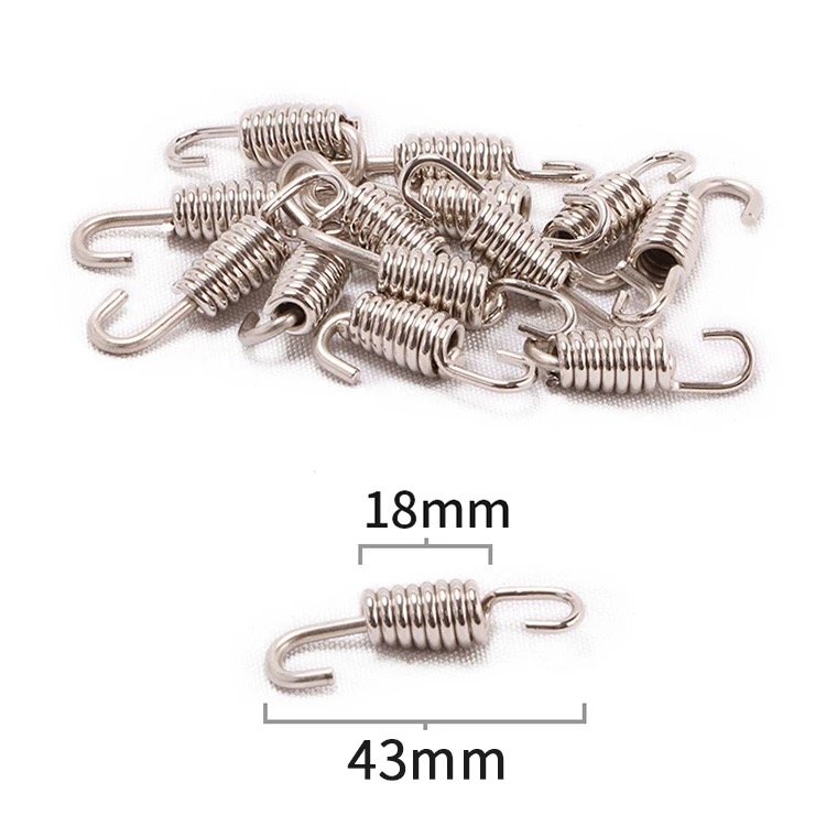 Strong Double Hook Stainless Steel Exhaust Spring Motorcycle Exhaust Pipe Tension Furniture Electronic Car Extension Spring
