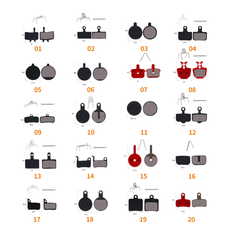 New Image MTB Accessories Parts Mountain Dirt Road Bike Brake Pad for Cycle Semi Metal Electric Bicycle Brake Pads