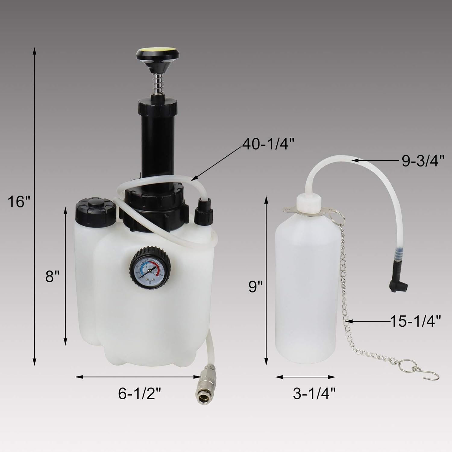 Manual Brake Clutch Fluid Bleeder Kit Oil Change Bleeding Tool Set with 3L Hand Pressure Pump