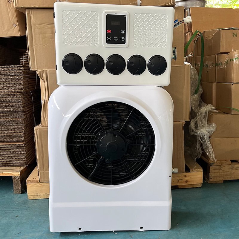 Truck Battery Apu 12v 24v Dc Split air Conditioner Tractor Parking Truck Dozer Van Semi air Conditioner