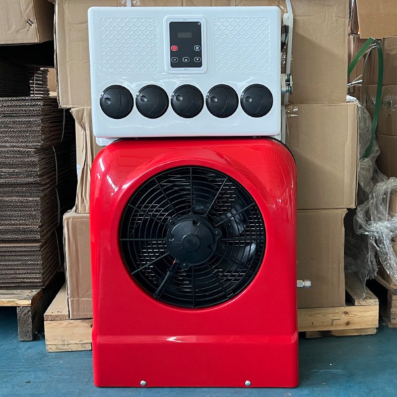 Truck Battery Apu 12v 24v Dc Split air Conditioner Tractor Parking Truck Dozer Van Semi air Conditioner
