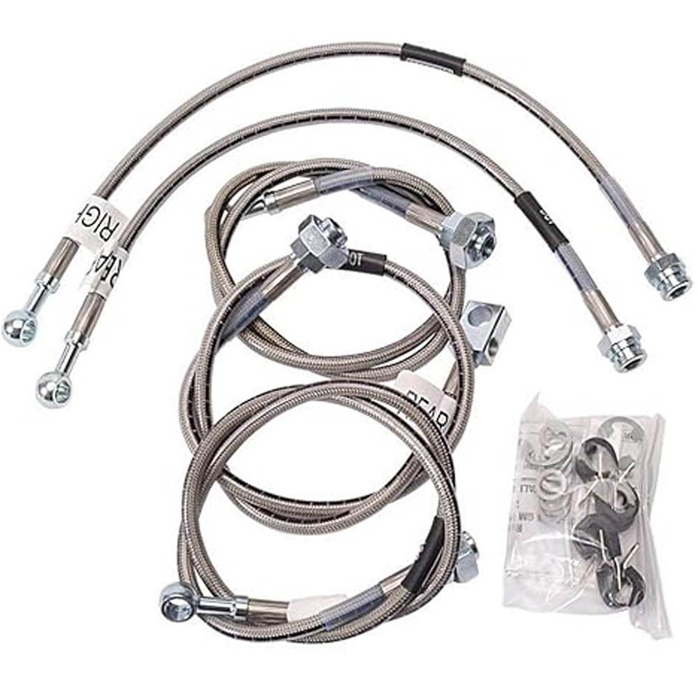 Durability Abrasion Resistance Stainless Steel Braided Brake Hose Line Kits with PTFE for BMW 1 Series E82 135i M Sport 2007