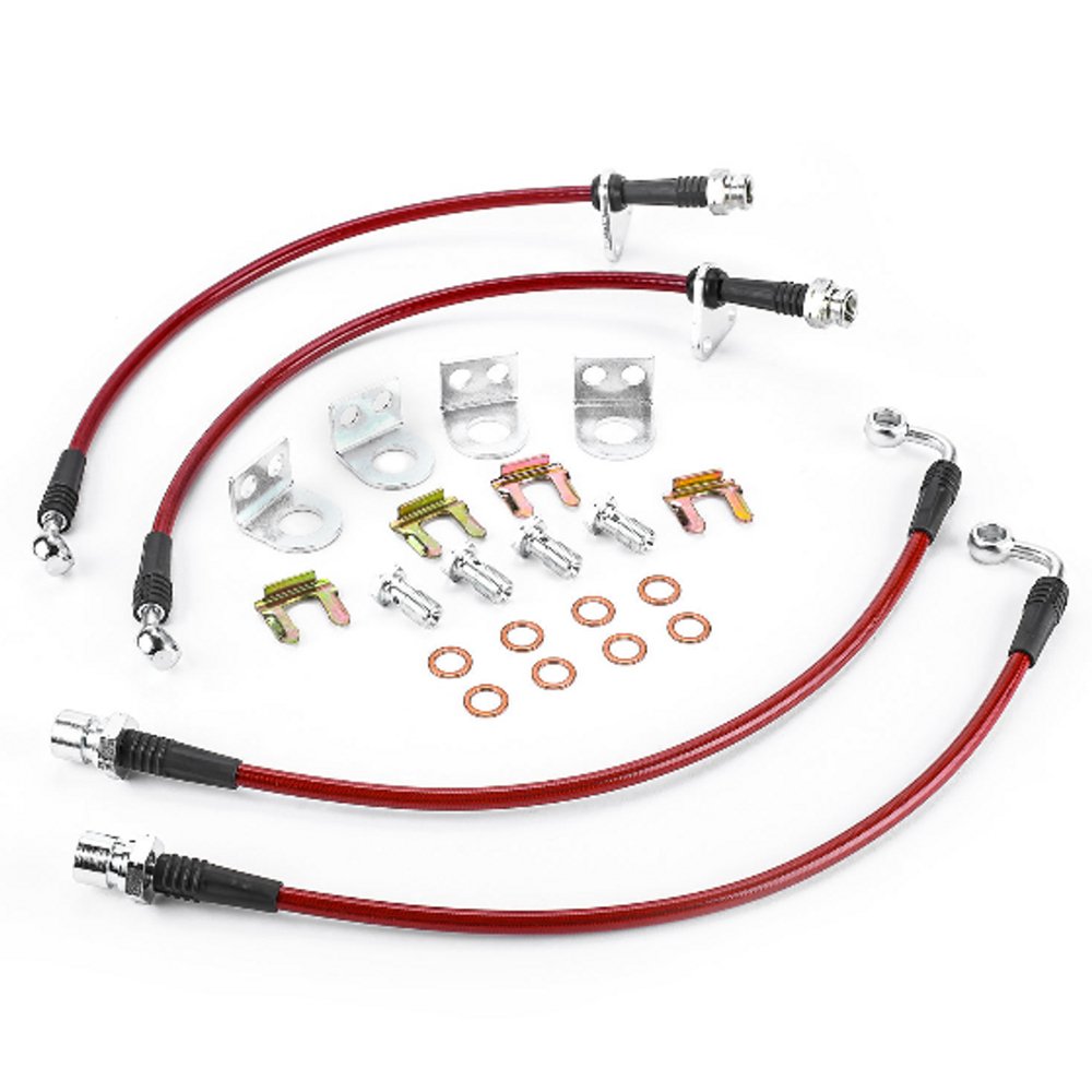 Durability Abrasion Resistance Stainless Steel Braided Brake Hose Line Kits with PTFE for BMW 1 Series E82 135i M Sport 2007