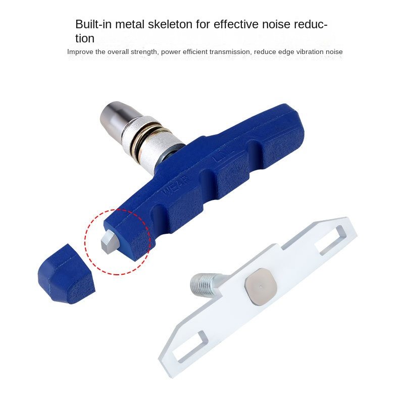 TOOPRE BMX Road Bicycle & MTB V Brake Pads Dead Car Rubber C Brake Blocks Silent Wear-resistant Steel Disc Braking System