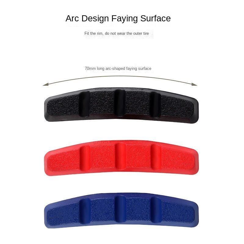 TOOPRE BMX Road Bicycle & MTB V Brake Pads Dead Car Rubber C Brake Blocks Silent Wear-resistant Steel Disc Braking System