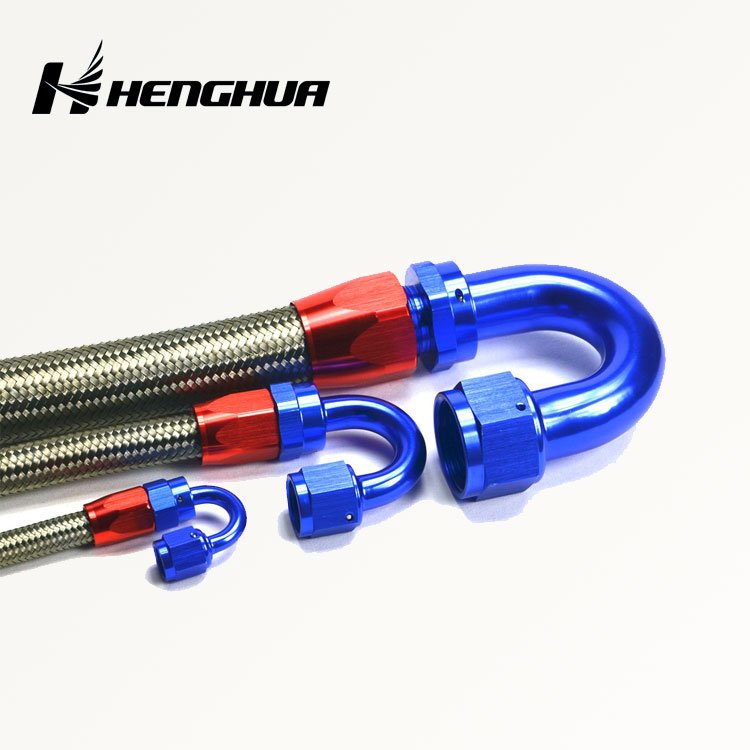 Racing An10 10an An-10 Black Nylon Stainless Steel Braided Oil Cooler Gas Diesel E85 Fuel Rubber Hose Line Assembly Kits