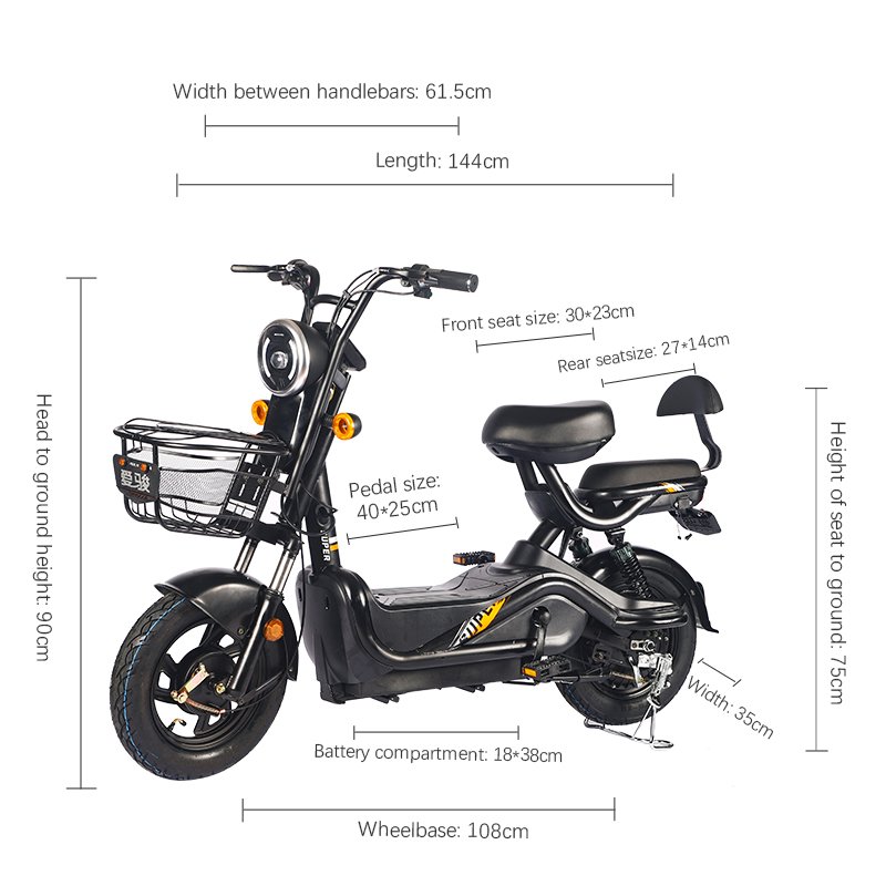 E Scooter Yazhi Series E Bike Long Battery Life 2 Wheels Electric Bicycle Factory for Country Road City Road