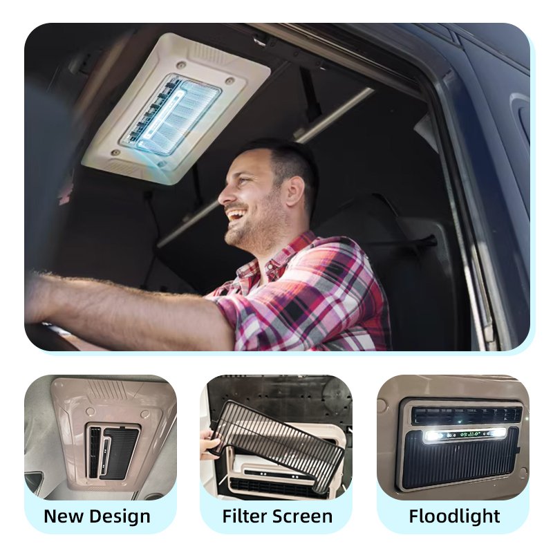 2025 New Type Electric 12V Rooftop Air Conditioner Camper RV Trailer Truck Tractor Van Auto Parking Conditioner Conditioner