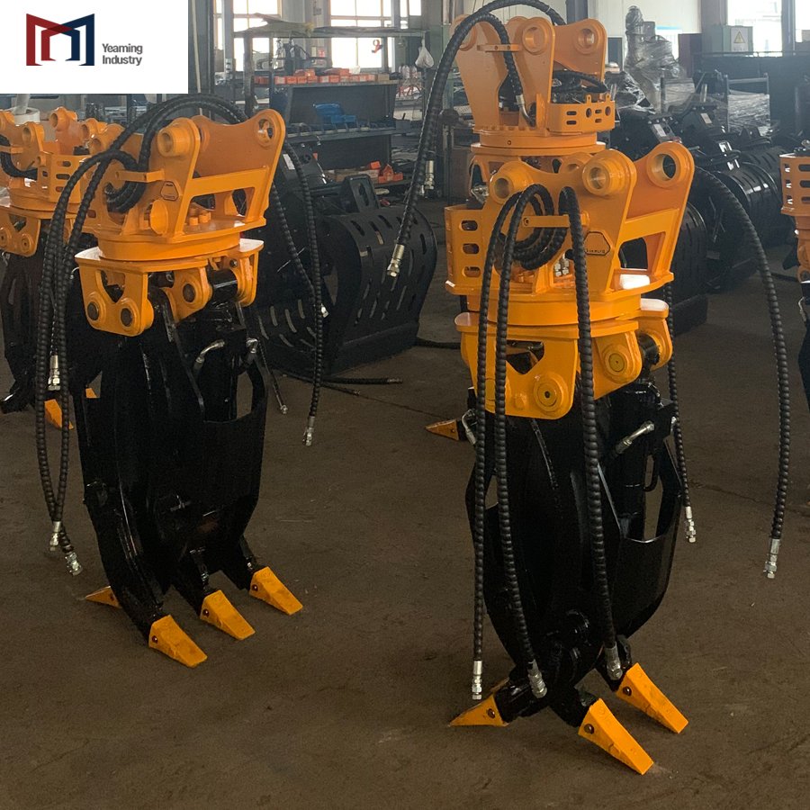 Wholesale Excavator Accessory Rotating Wood Grapple Logging Equipment Timber Grapple Rotating Light Wood Grapple