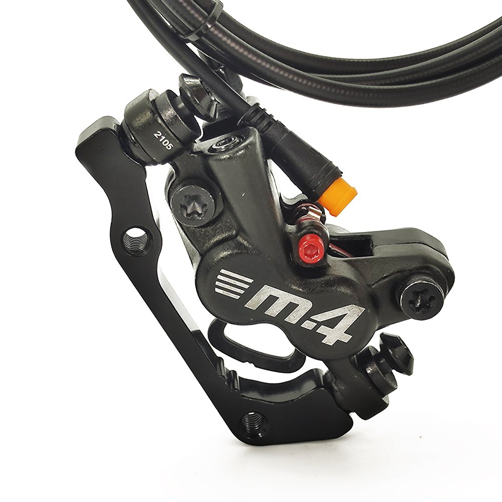 Four Piston Ebike Hydraulic Brake for Bafang Waterproof Cable Four-piston 4 Piston Electric Bike Hydraulic Brake