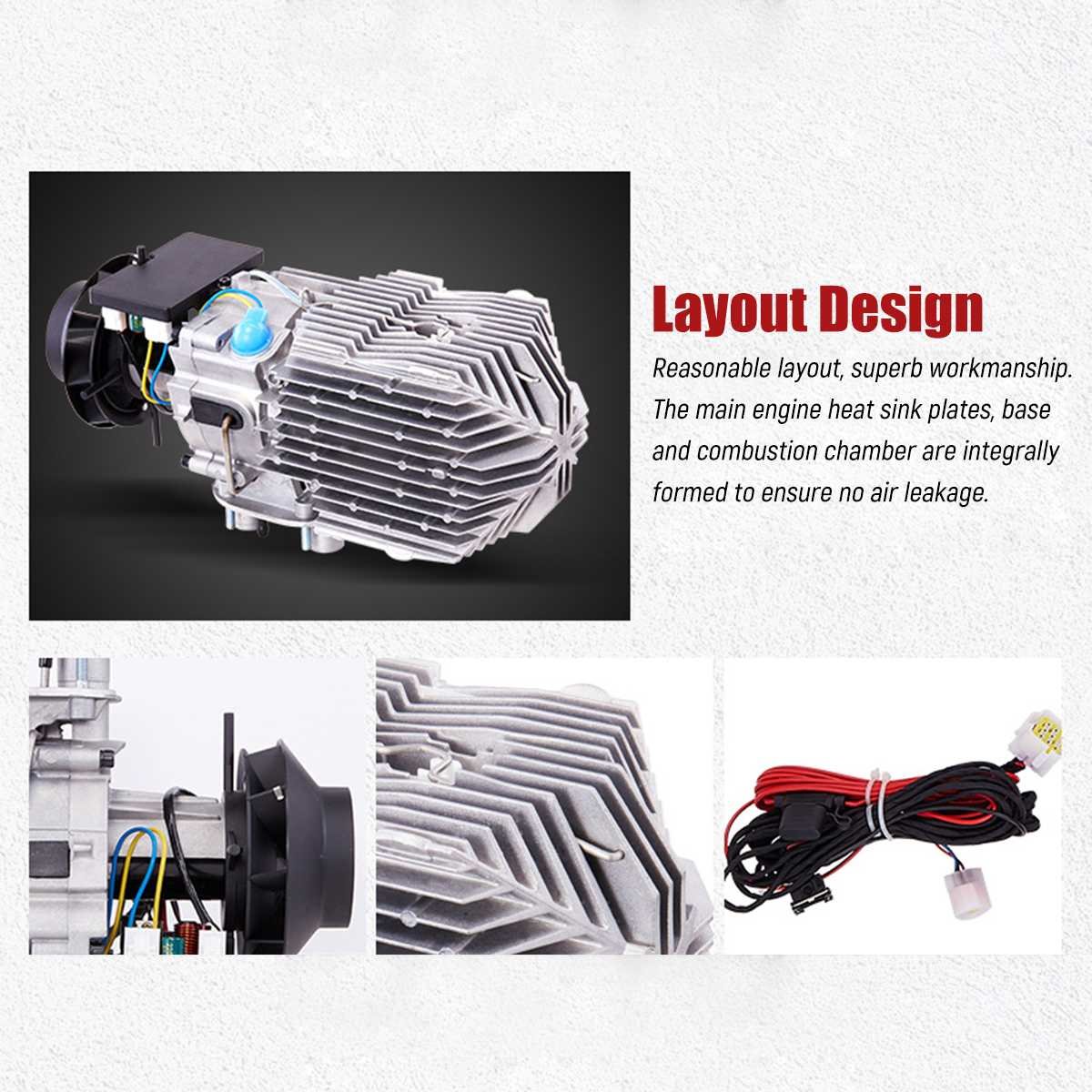 OkyRie Diesel Air Conditioning Systems 12 Volt Diesel Heater 12v 24v 220v 2kw 5kw 8kw Air Parking Car Heater for Caravan