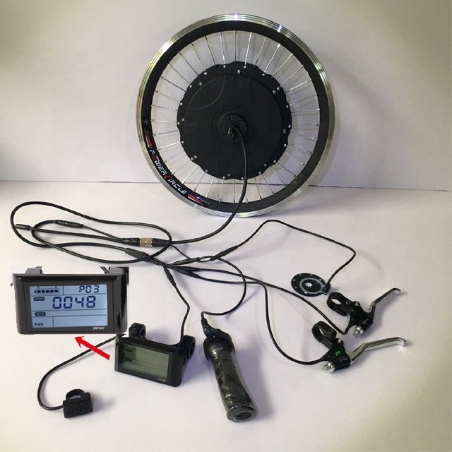 2020 Newest 48v1500w Built in Controller Hub Motor Electric Bike Conversion Kit Black Low 48V Brushless 28 Inch Hub Motor 1500w