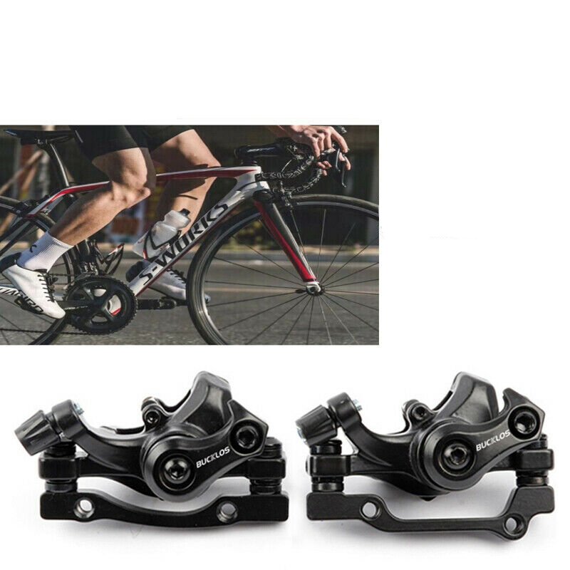 BUCKLOS MTB Bike Disc Brake Caliper 160mm Front/rear Line Pulling Disc Brake Aluminum Alloy Bicycle Brake Caliper