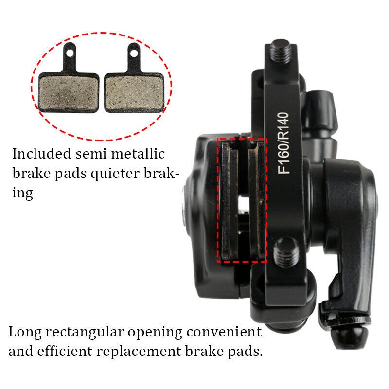 BUCKLOS MTB Bike Disc Brake Caliper 160mm Front/rear Line Pulling Disc Brake Aluminum Alloy Bicycle Brake Caliper