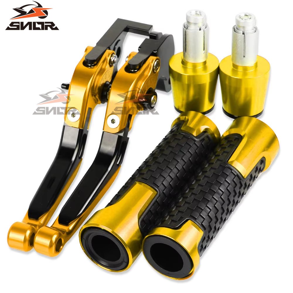 CNSNR Factory Price Universal 3 in 1 Set Kits Motorcycle Adjustable Brake Clutch Lever Grip Motorcycle End bar Hot Sale