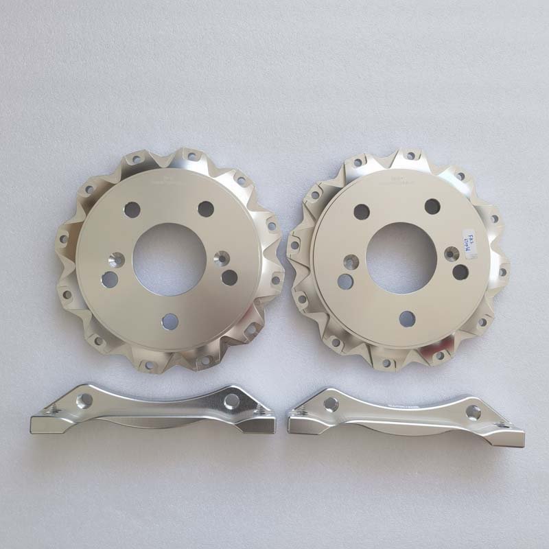 Jekit Factory Direct Sell Aluminum 6061 Center Bell and Caliper Adapter Custom Data for Two-piece Type Brake Disc Brake System