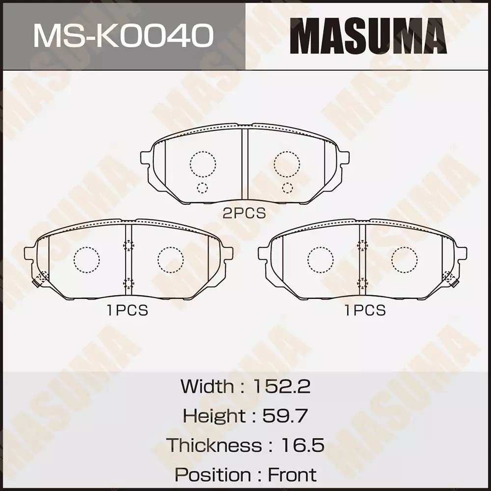 MASUMA MS-K0040 Ceramic Spare Parts Front Brake Pads Manufacturer for HYUNDAI SANTA KIA SORENTO III 58101C5A70