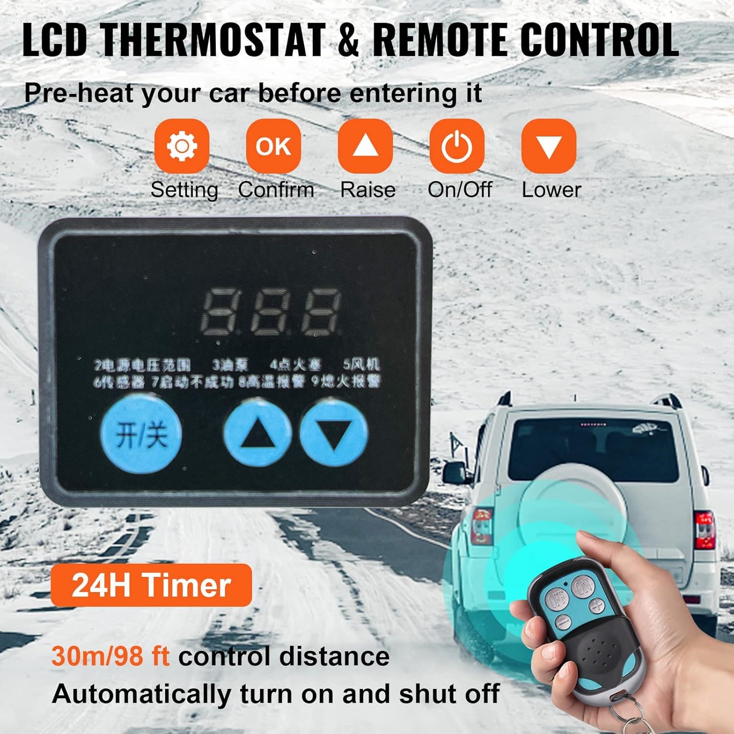 Portable Diesel Heater All-in-One 5kw 12v Air Park Air Parking Heater 12v 2kw 5kw Diesel Parking Heaters