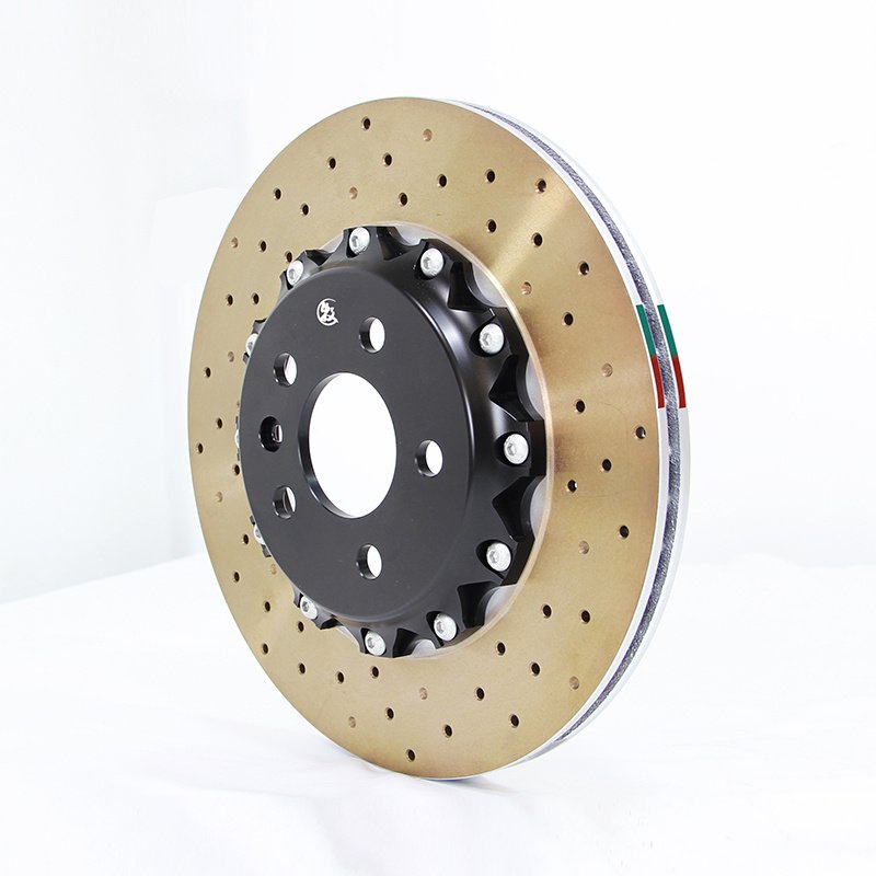 Custom 2 Piece Auto Car High Carbon Alloys Combination Brake Disc for Giulia 952 Rear D*T 350mm*28mm OE# 50543506