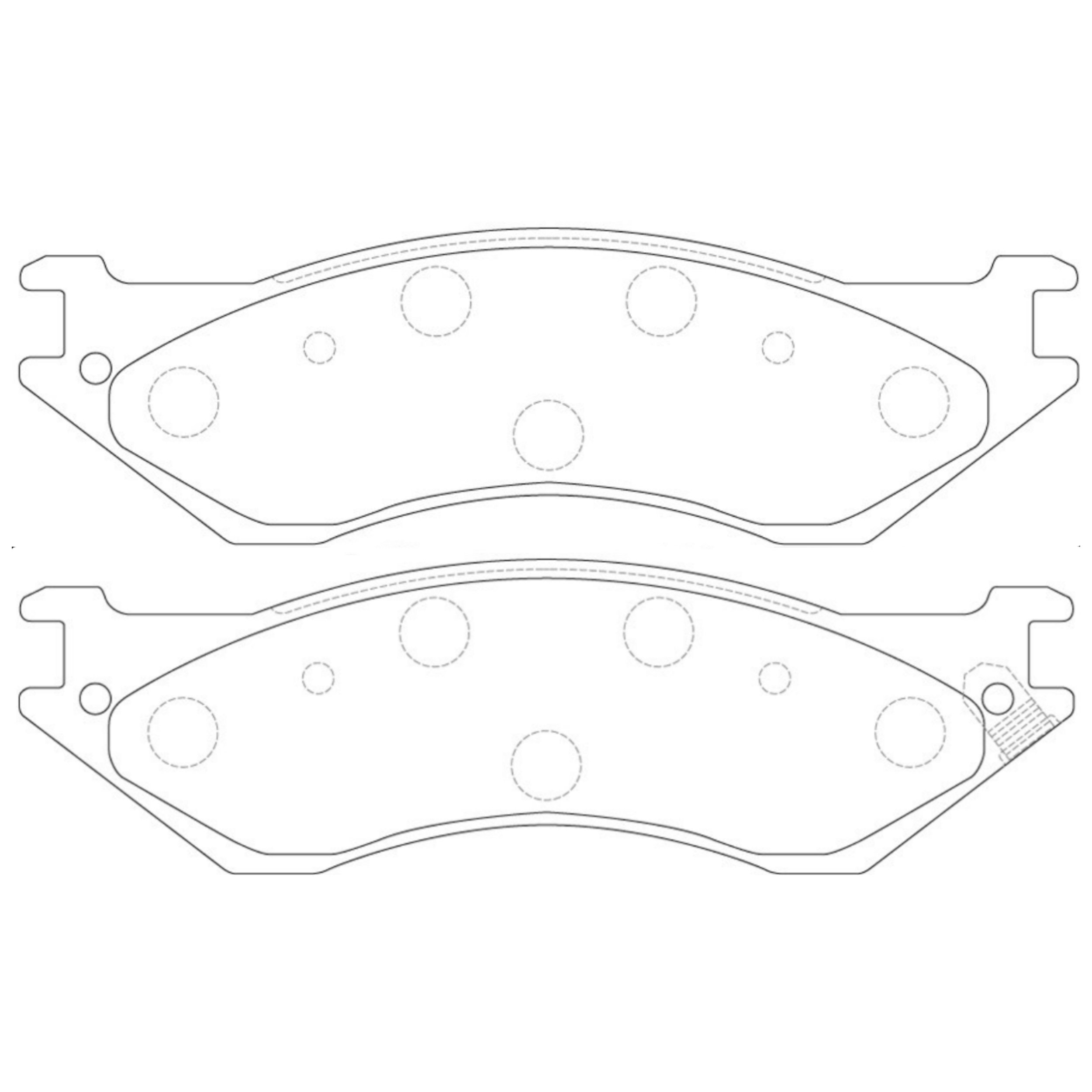 CV Brake Pads (Pastillas De Freno) D702 with Accessory Heavy Truck Brake Pads OEM Disc D702/D897/D1096 for Chrysler