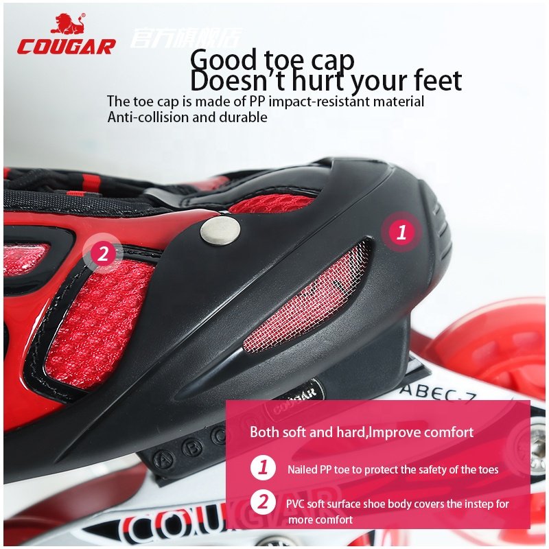 MZS835LSG Cougar Roller Adjustable Inline Casual Skate Shoes for Kids Flashing Roller