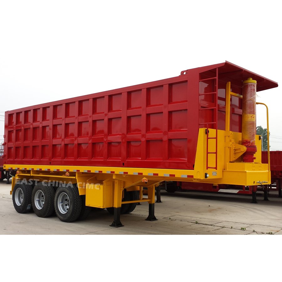 40Tons 50Tons End Dump Tipping Truck Trailer 40ft Container Rear End Dumping Tipper Trailer With Hydraulic Cylinder