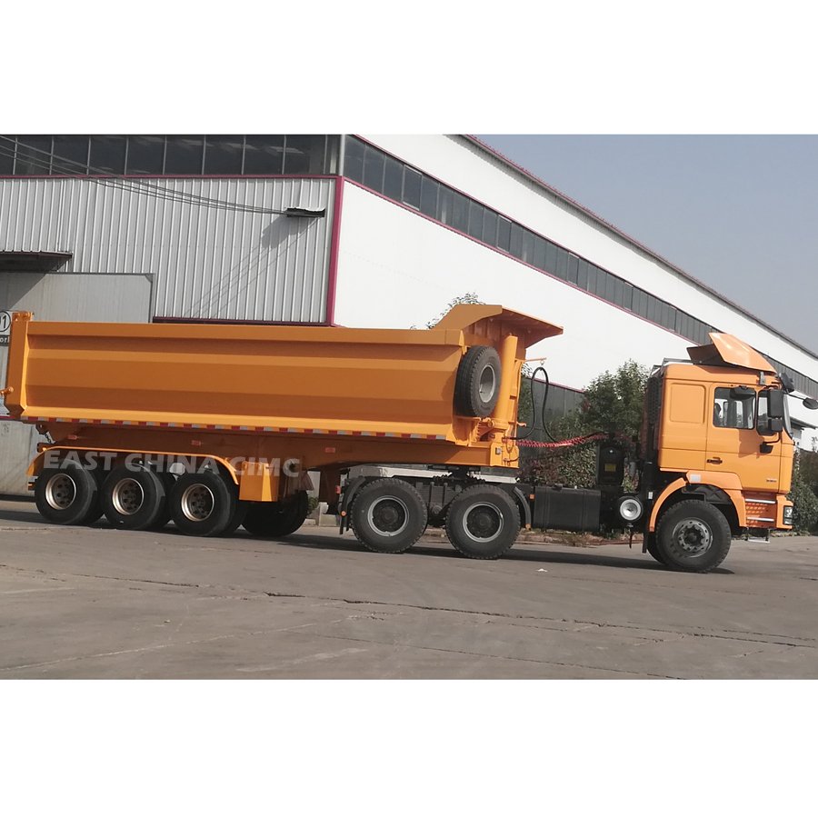 40Tons 50Tons End Dump Tipping Truck Trailer 40ft Container Rear End Dumping Tipper Trailer With Hydraulic Cylinder