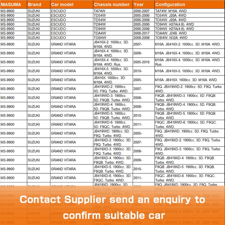 MS-9900 MASUMA Wholesale Auto Brake Pad Manufacturer A618 Ceramic Brake Pads Factory Brake Pads for TOYOTA
