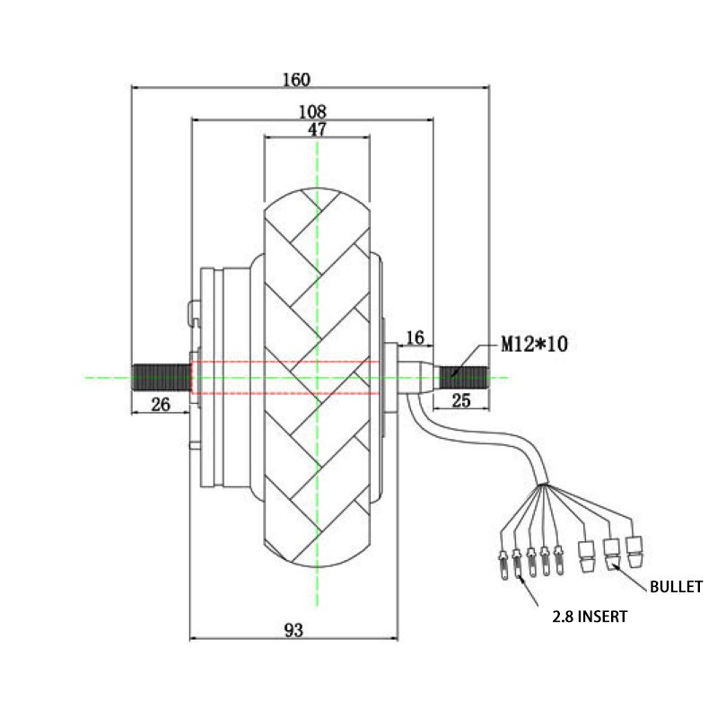 Electric Scooter Motor Drum Brake 24v 250w 11 a 6.5 Inch Brushless Electric Scooter Hub Motor for Electric Skateboard Scooter