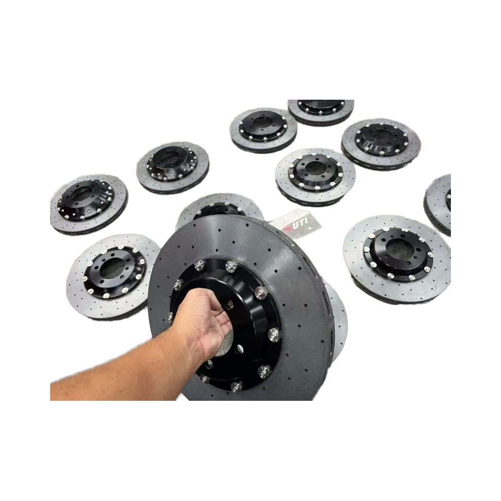 High performance carbon ceramic brake discs can be customized to any size ideal for Tesla Maserati NIO ideal Cadillac Ford Volvo