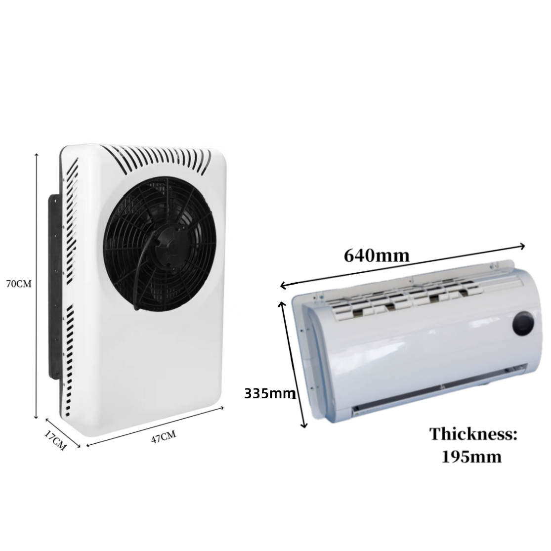 Universal Split air Conditioner 12V/24V Truck air Conditioner for Mini Car RVS Tractor