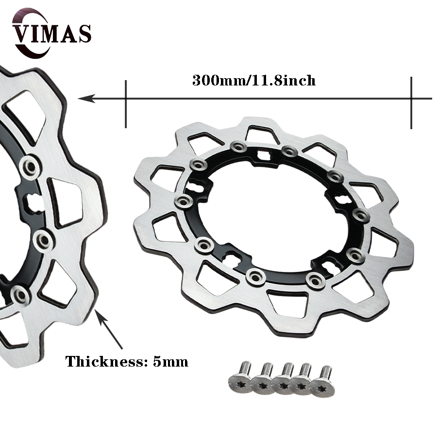 Custom Floating Brake Disc Rotors 11.5 or 11.8 with CNC Aluminum Carrier Fit for Harley-Davidson Motorcycles