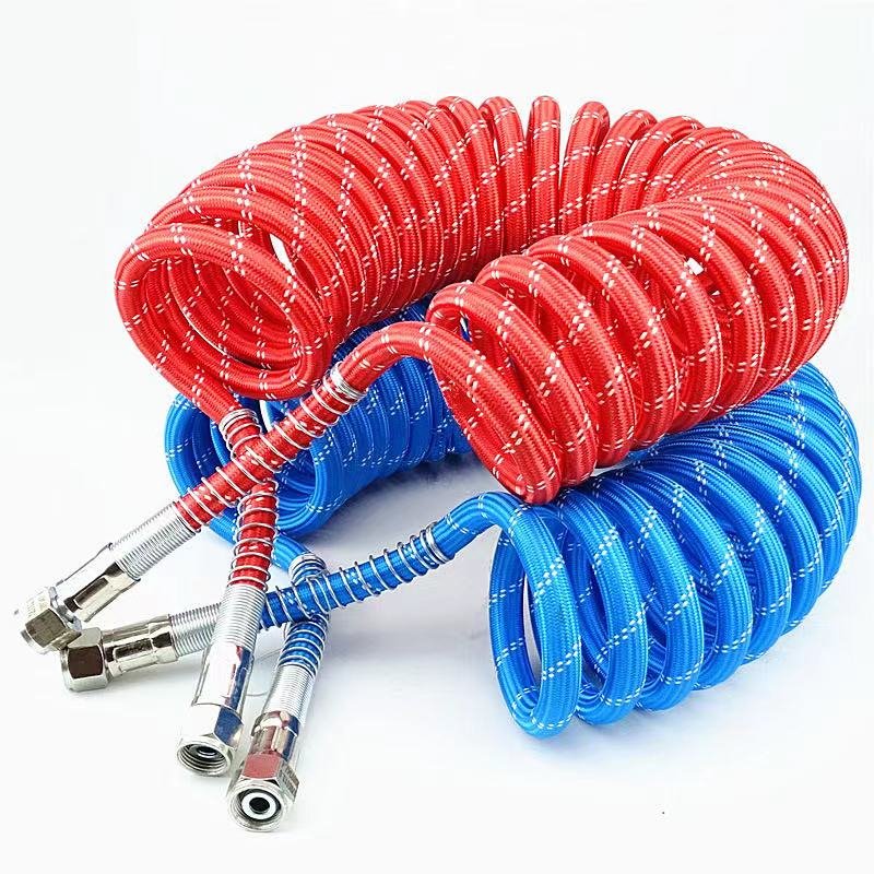 High-quality Plastic Soft and Odorless Nylon PA Spiral High-pressure air Hose Truck air Coil Hose
