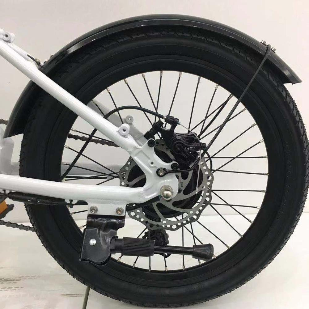 Fashion Women E Bike 7 Speed White Shopping Bike 20 Inch Hidden Battery S Tube Electric City Bike Cargo Electric Bicycle