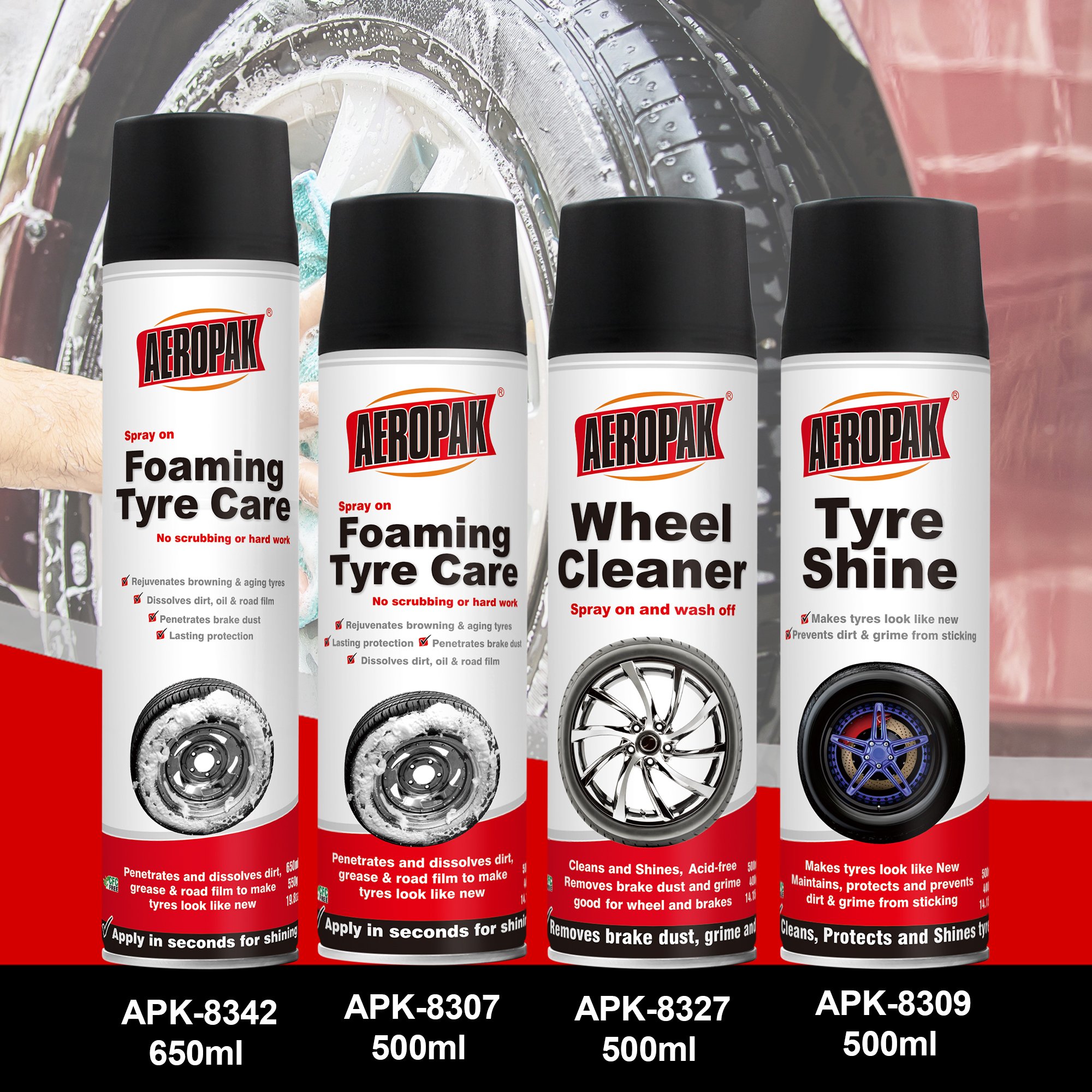 500ml Industrial Strength Truck Tire Spray Biodegradable Degreaser High Pressure Washer Compatible Tyre Foam Cleaner Spray