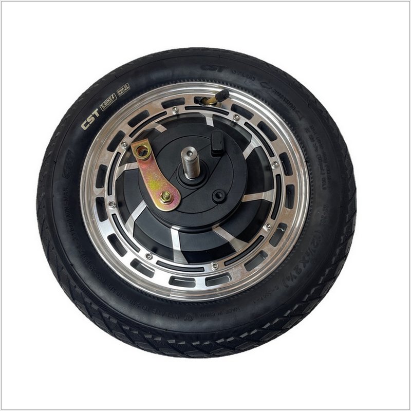 12 Inch SINGLE Shaft/axle Motor 36V48V60v1000w3000w Drum Brake Split Rim Hub for Tricycle Electric Scooter ATV Conversion PARTS