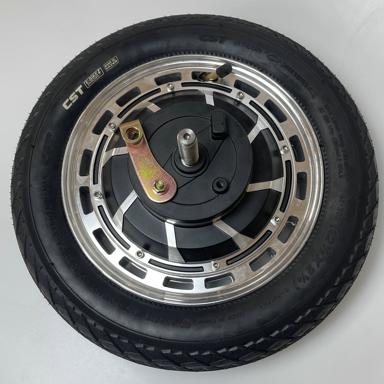 12 Inch SINGLE Shaft/axle Motor 36V48V60v1000w3000w Drum Brake Split Rim Hub for Tricycle Electric Scooter ATV Conversion PARTS