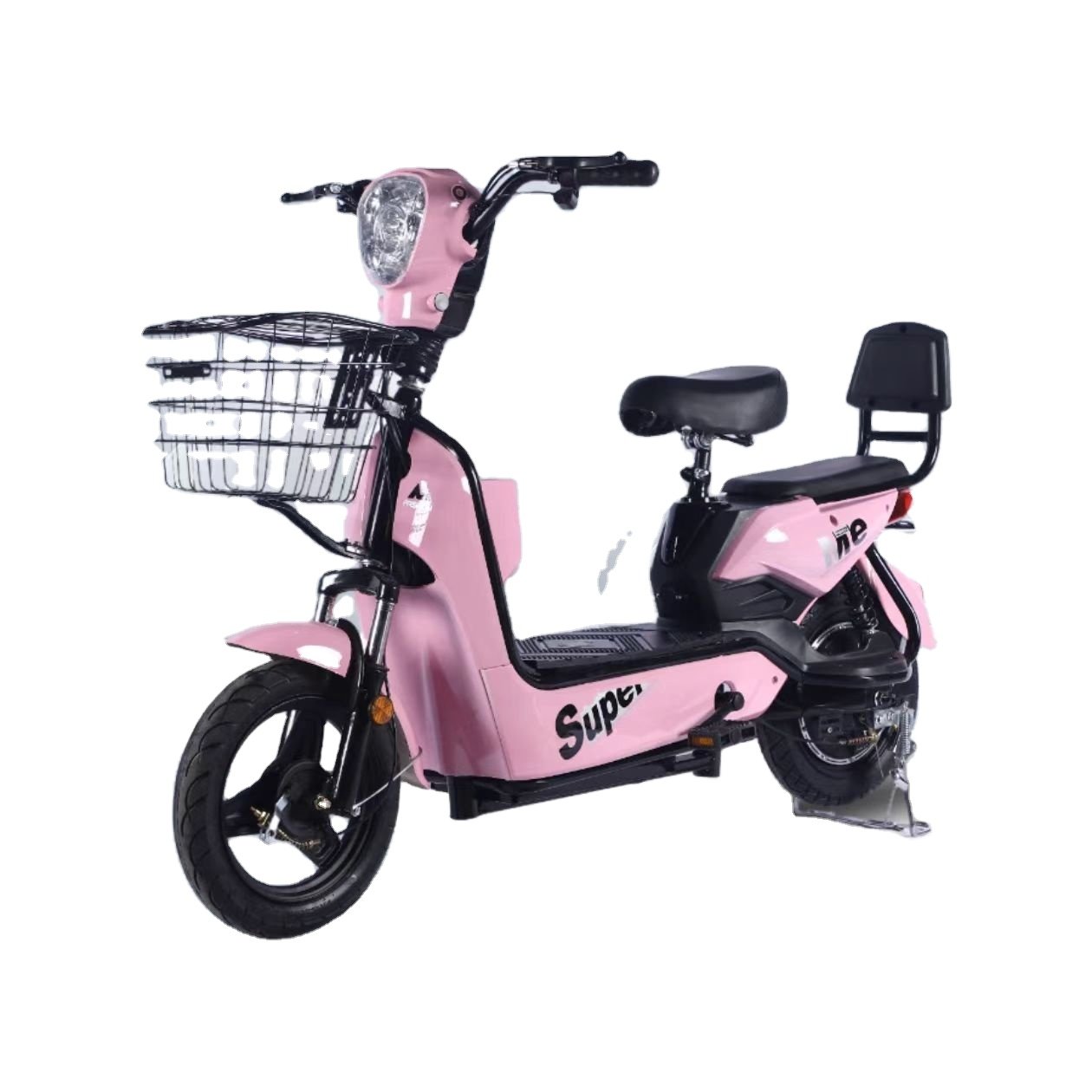 Electric Leisure Bicycle 48v 350W Motor Power Carbon Steel Frame Drum Brake 60km Range Smart Electronic Tube Convenient City Use