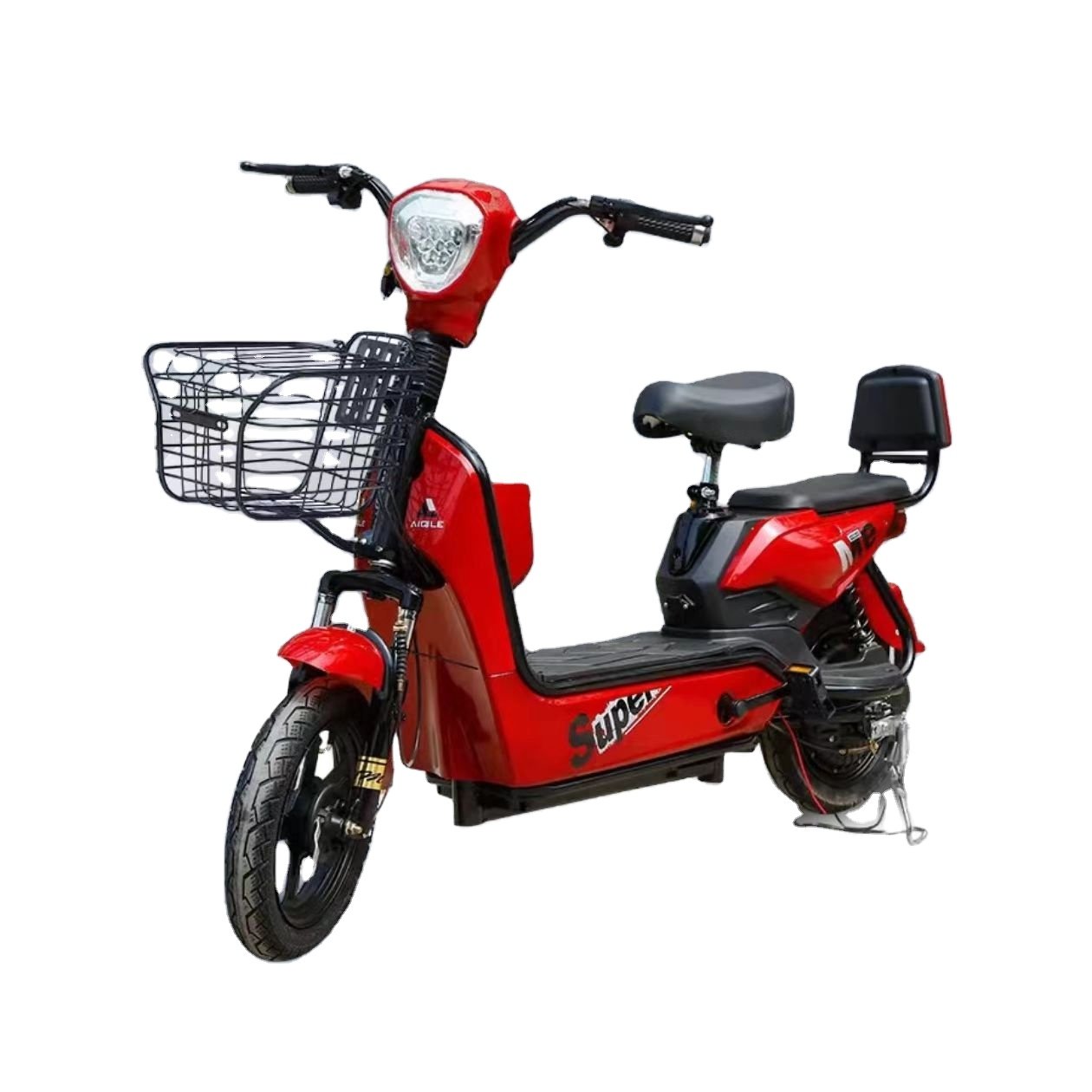 Electric Leisure Bicycle 48v 350W Motor Power Carbon Steel Frame Drum Brake 60km Range Smart Electronic Tube Convenient City Use