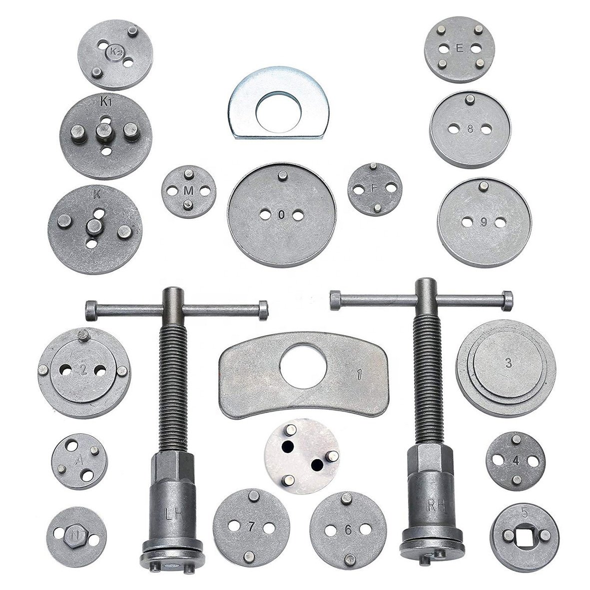 22PC Professional Disc Brake Caliper Compressor Wind Back Tool Caliper Piston Tool for Brake Pad Replacement Reset