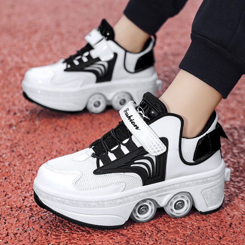Roller Shoes 2-in-1 Suitable Outdoor Sports Skating Roller Skates the Best Choice for Building Confidence Style