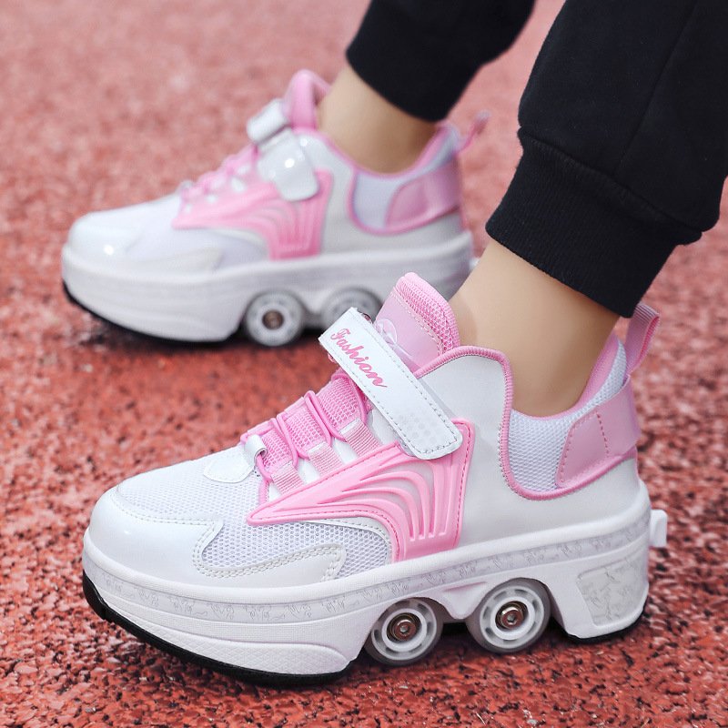 Roller Shoes 2-in-1 Suitable Outdoor Sports Skating Roller Skates the Best Choice for Building Confidence Style