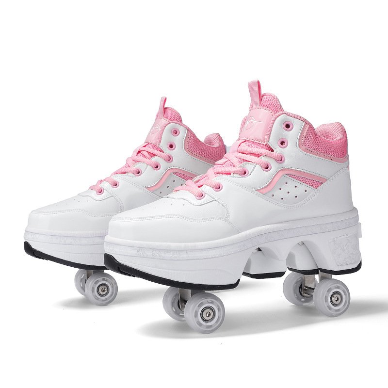 Roller Shoes 2-in-1 Suitable Outdoor Sports Skating Roller Skates the Best Choice for Building Confidence Style