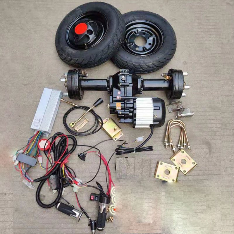 Electric High Speed Drum Brake 48 Volt Transaxle 800mm Bldc Trolley Tricycle Transaxle 1KW